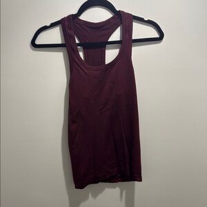 Lululemon Athletica Red Fitted Sleeveless Tank Top